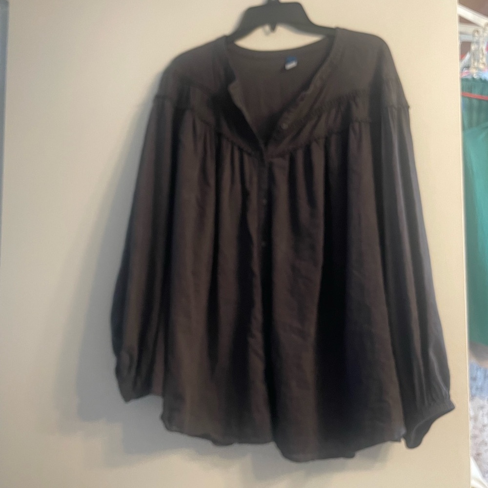 Old Navy Drk Gray Blouse